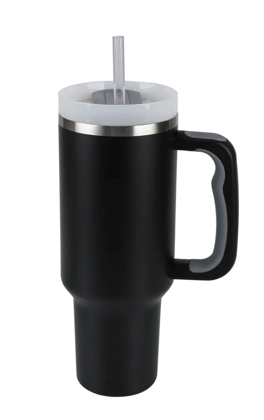 Black 40oz Stainless Steel Tumbler
