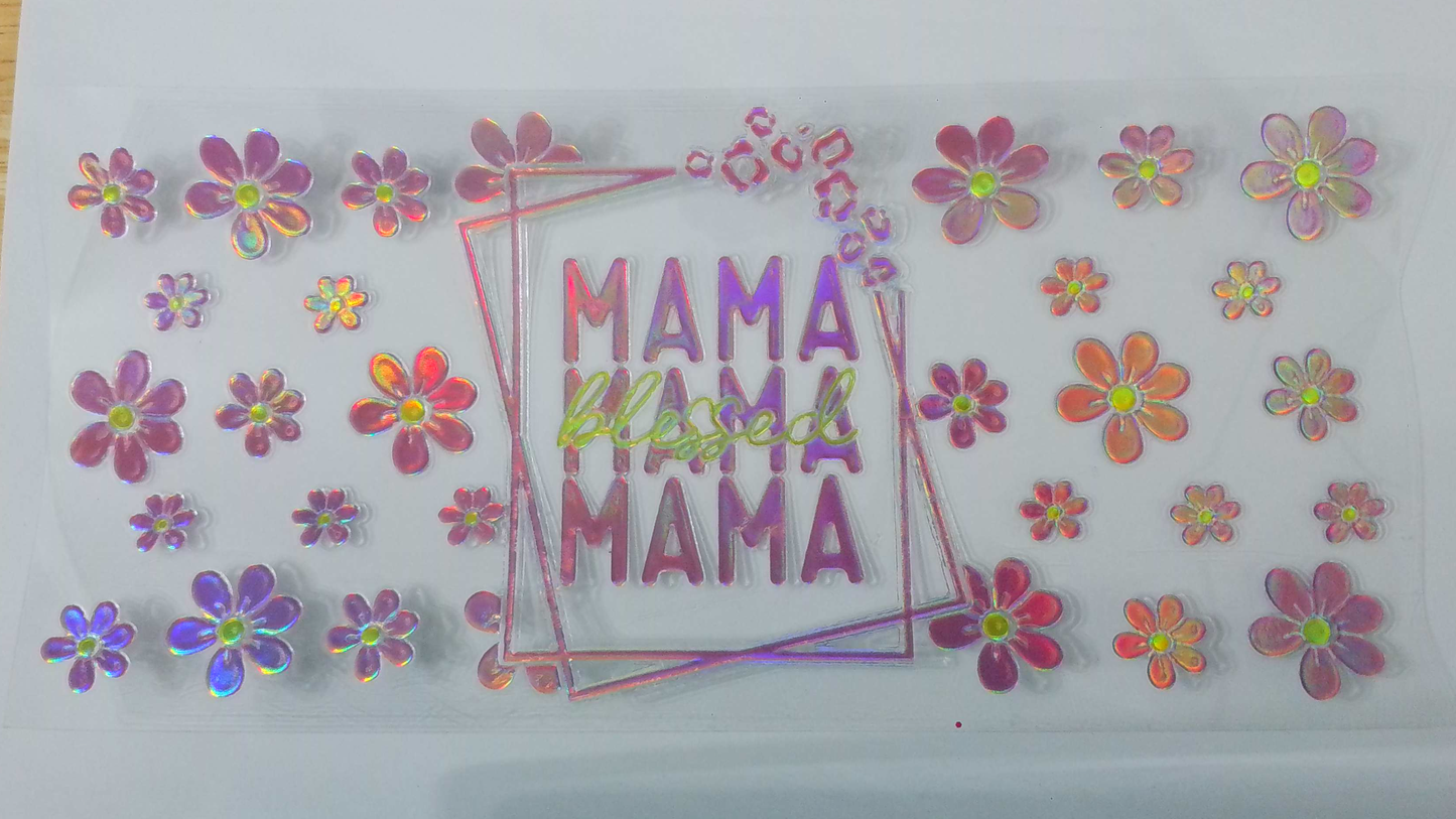 F34 MAMA w/ holographic flowers