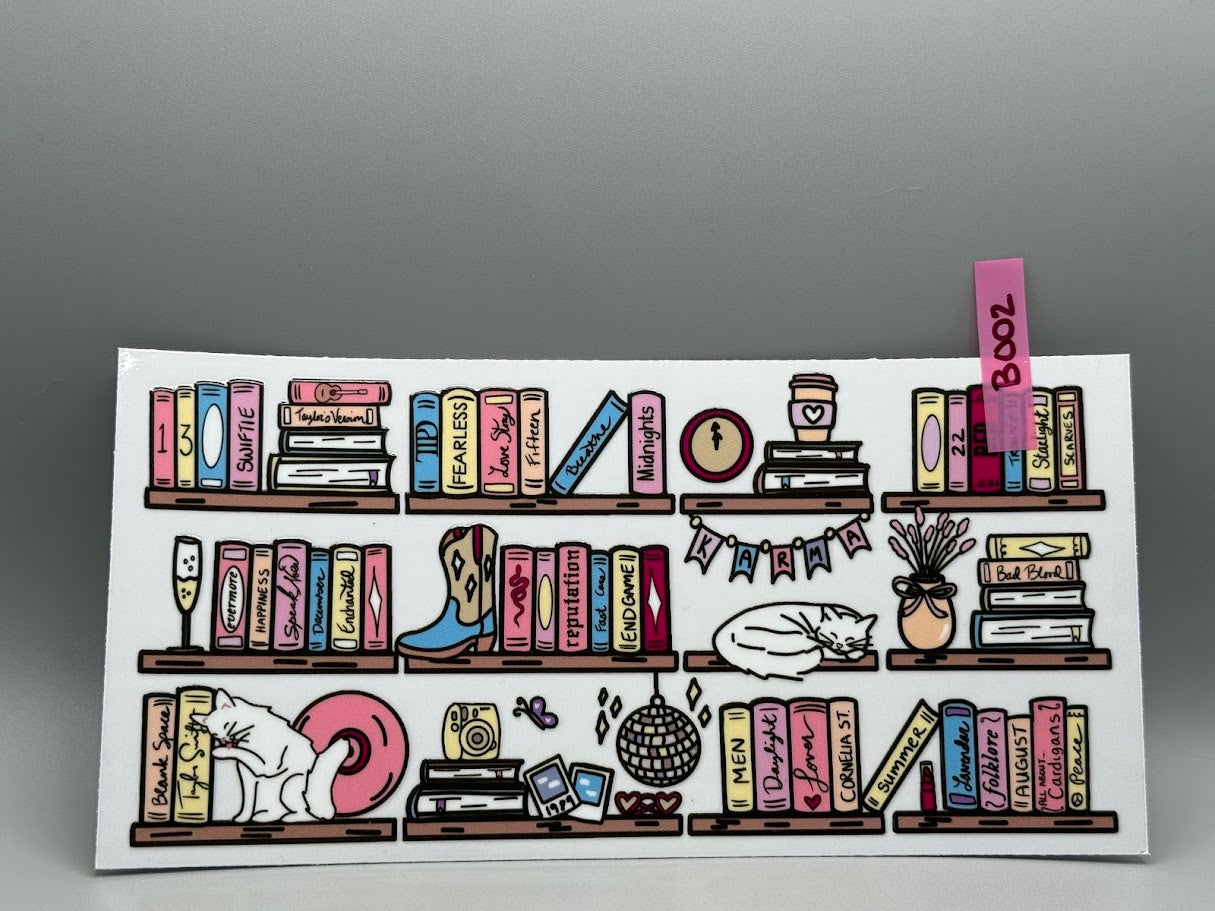 B002 BOOKSHELVES W/ CAT