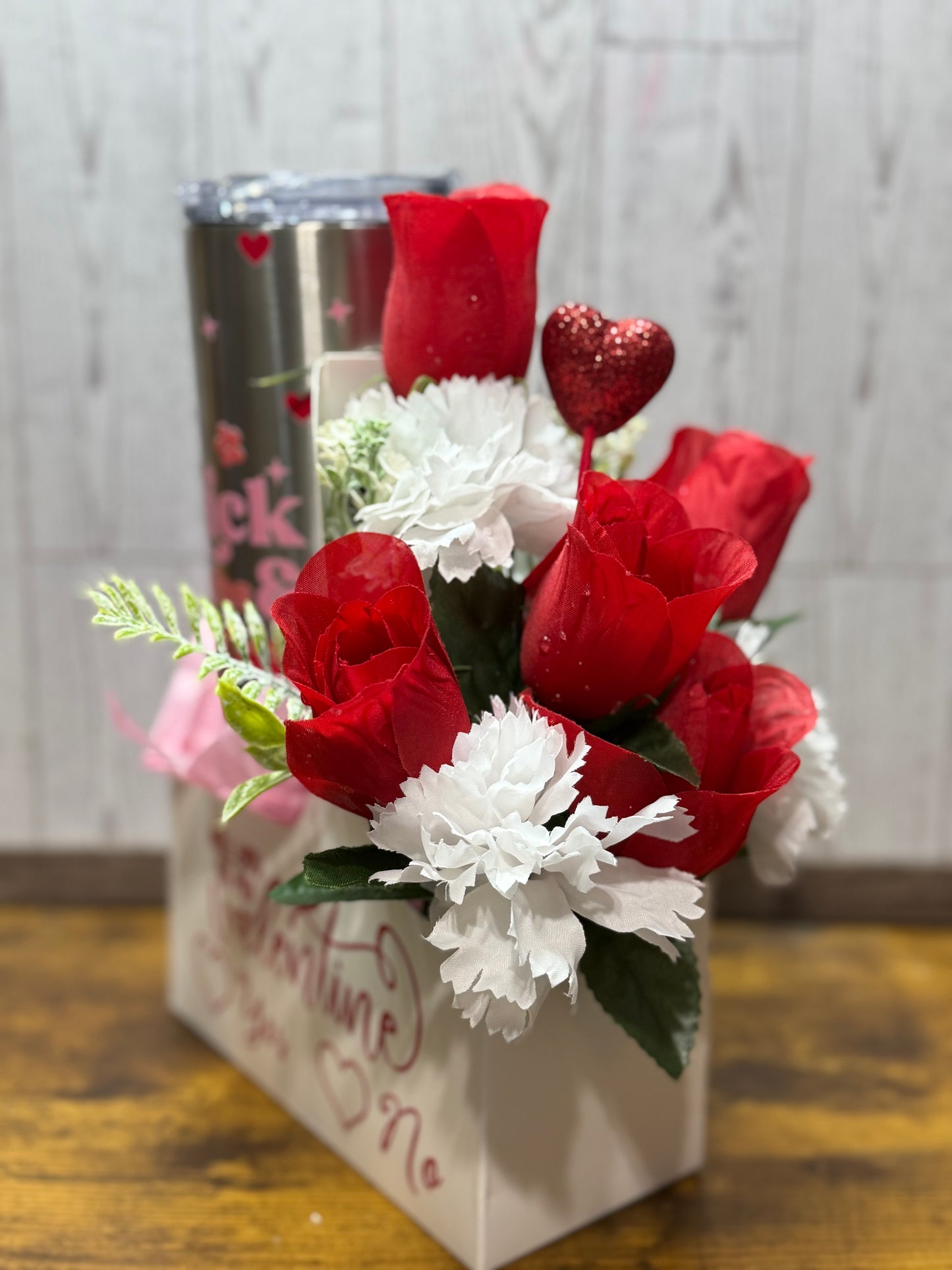 Gift Boxes w/ Floral Bouquet