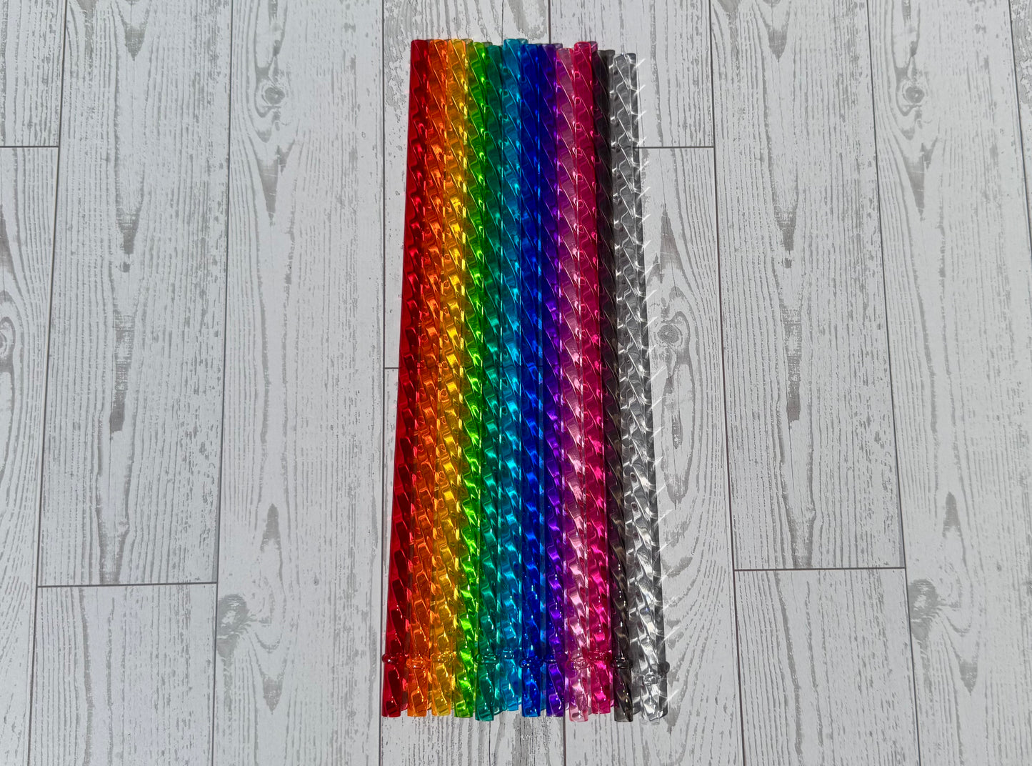 Long Spiral Acrylic Straws