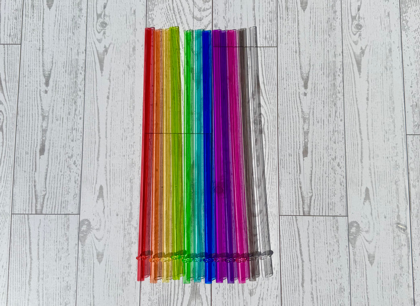 Short Acrylic Colorful Straws