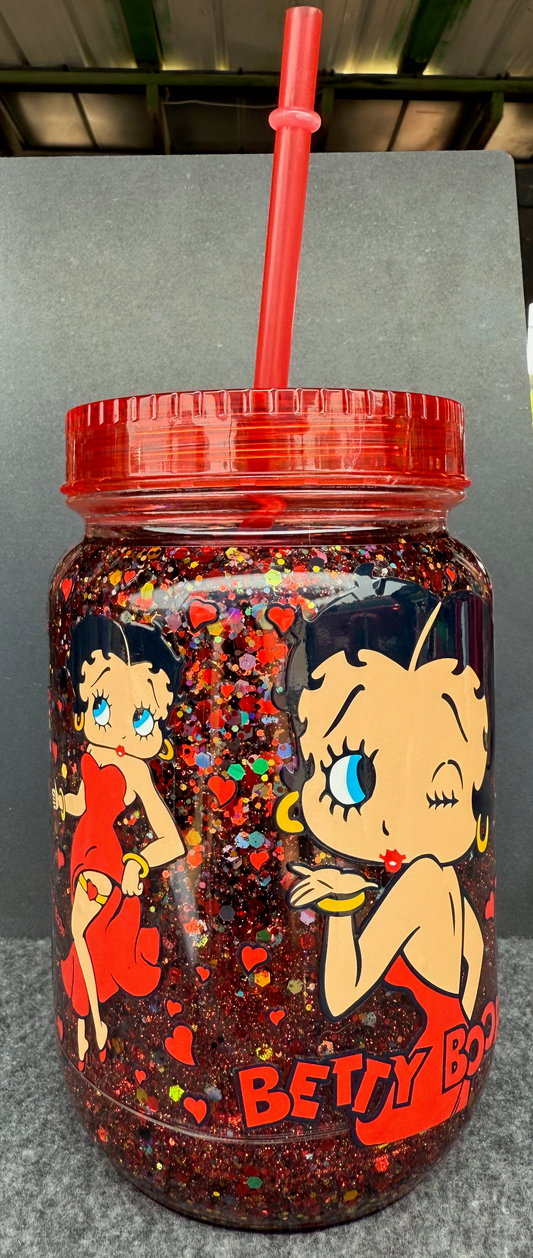 20oz Acrylic - Betty Boop (mason jar)