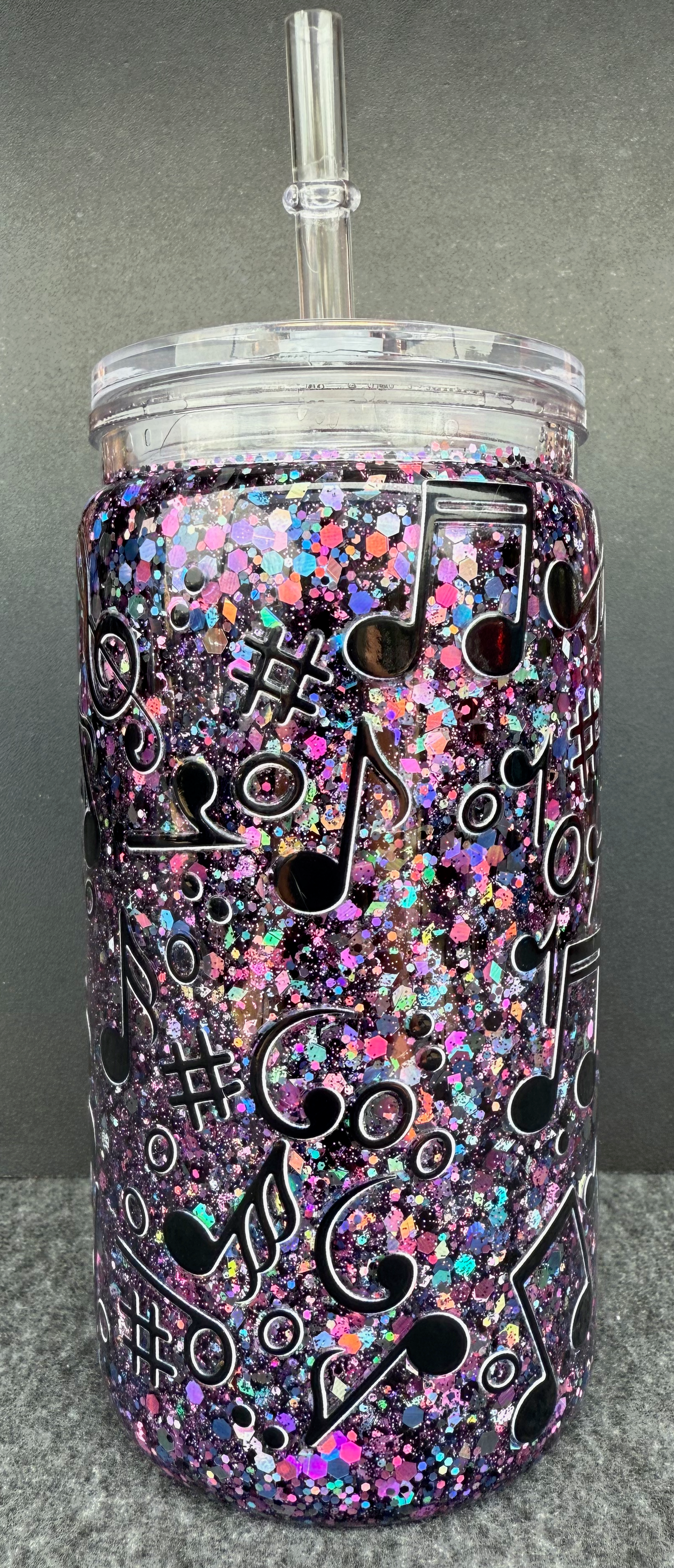16oz Acrylic - Music notes