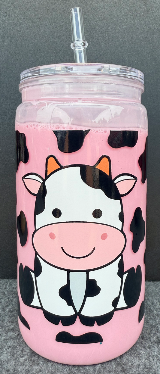 16oz Acrylic - Strawberry Milk Cow
