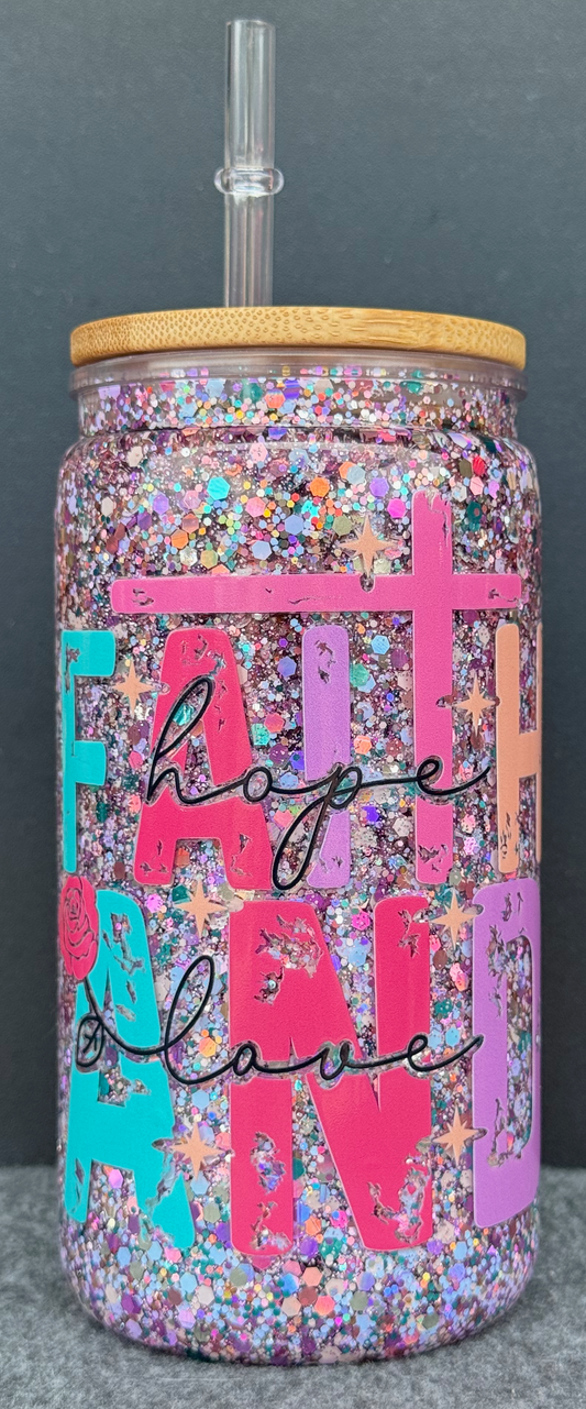 16oz Acrylic - Faith, Hope and Love