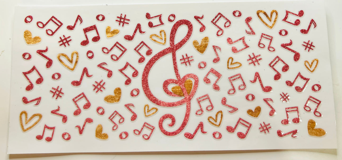 Rose gold and gold Music Symbols