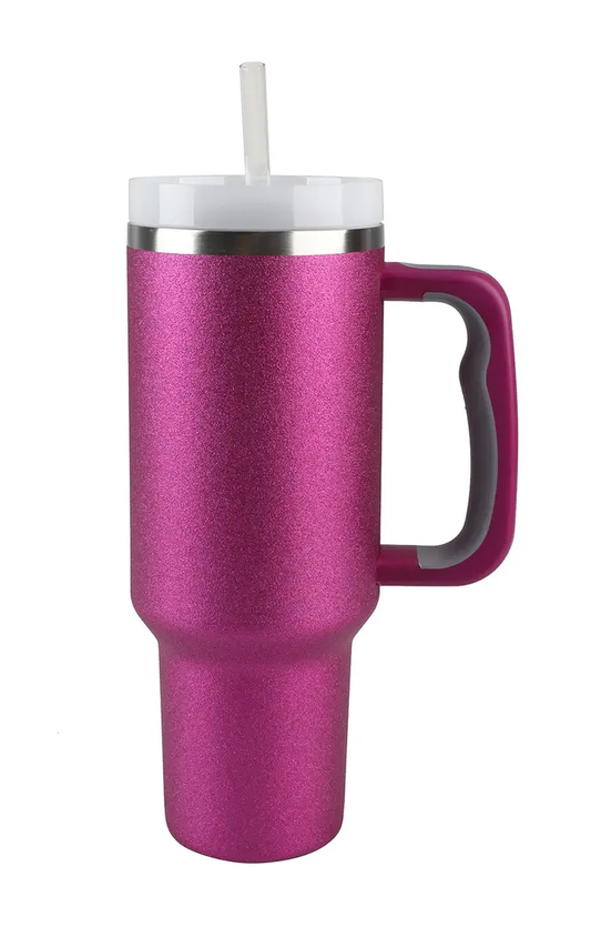 Red Glitter 40oz Stainless Steel Tumbler