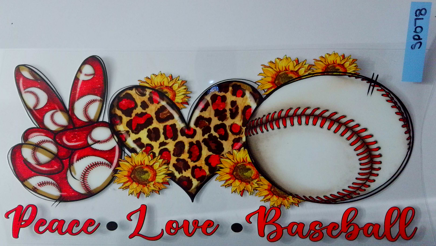 SP078 Peace Love Baseball