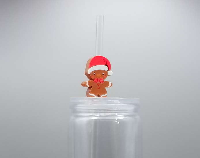 Gingerbread Man straw topper