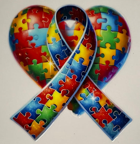 Heart and ribbon Autism