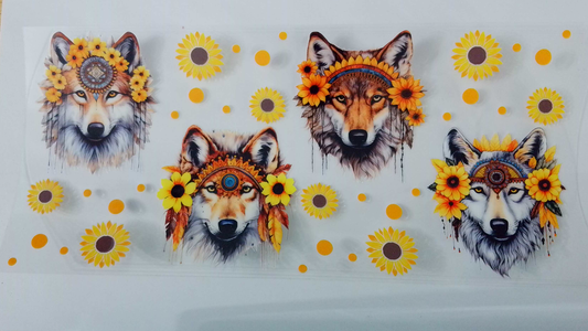A114 Wolves w/ sunflowers