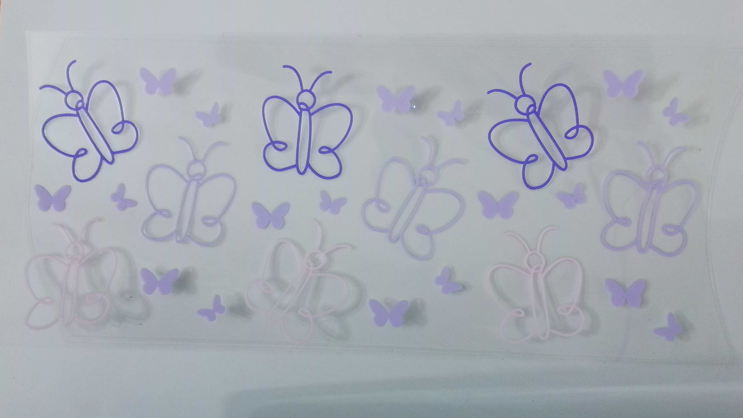 A118 Pink & Purple Butterflies
