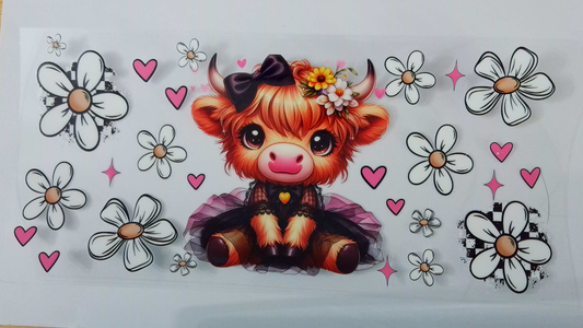 A120 Cow w/ white flowers