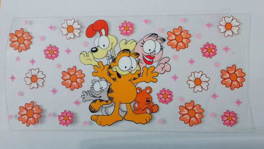 C108 Garfield and Friends w/ flowers