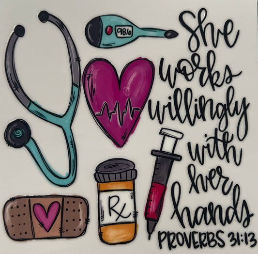 Willing works with her hands
