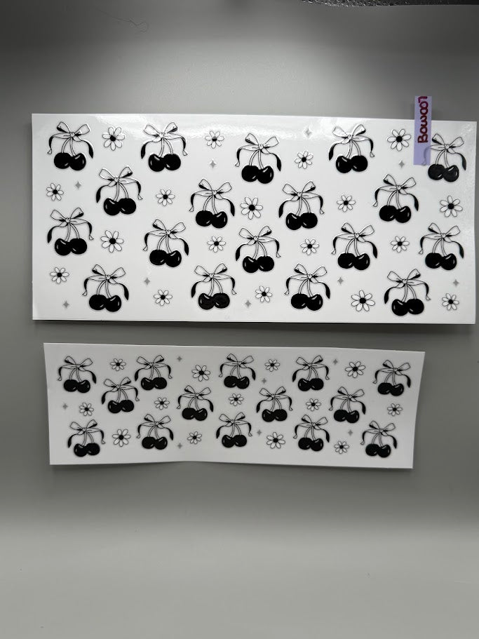 BOW007 BLACK CHERRIES AND BOWS