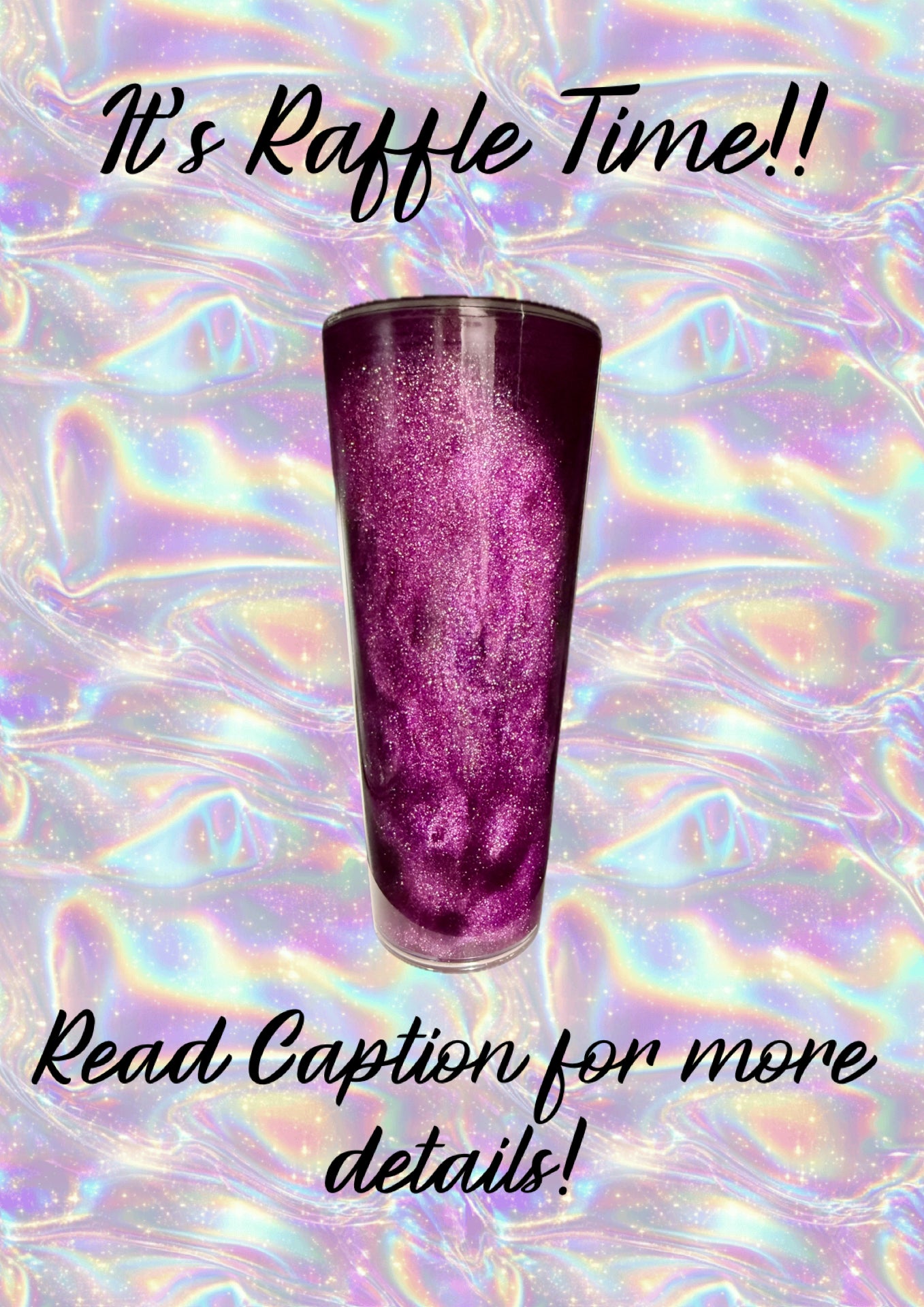 ✨ Purple Cat Eye Snowglobe Cup – 24oz Raffle✨