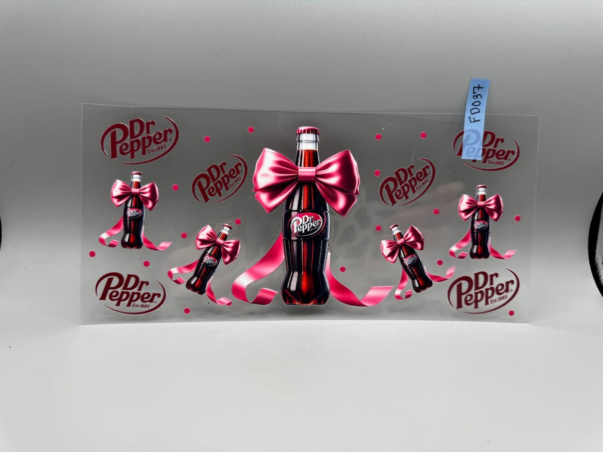 FD037 Dr Pepper w/ pink bow