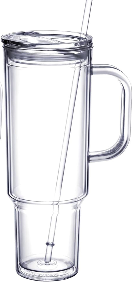 40oz - Acrylic Snow Globe with Handle