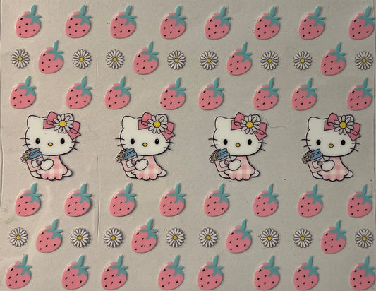 Hello Kitty and Strawberries (BOOKMARK)