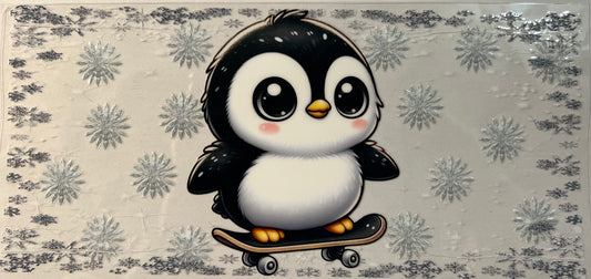 Skateboarding Penguin