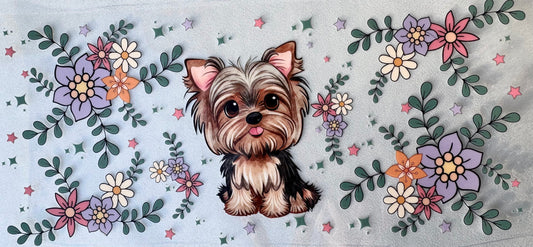 Yorkie in Flowers