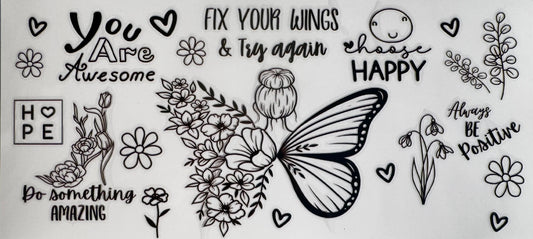B/W Inspirational Butterflies