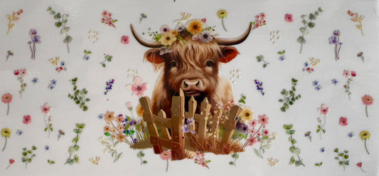 Cow and Flowers
