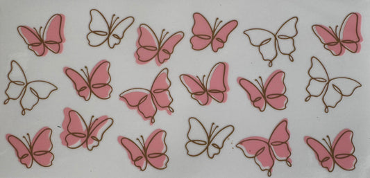 Pink and Gold Butterflies