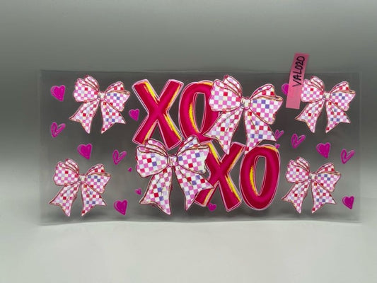 VAL020 Hugs and Kisses Checker Bows