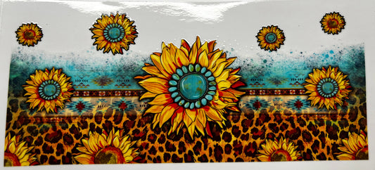 Teal Sunflowers