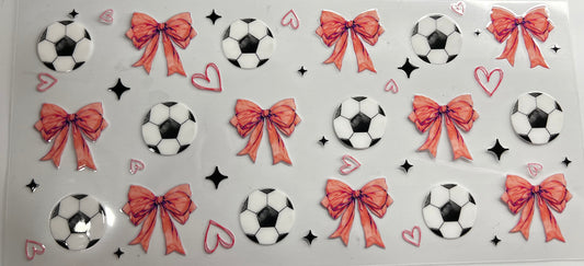 Soccer and pink bows