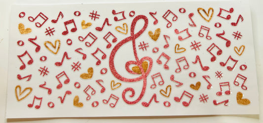 Rose gold and gold Music Symbols