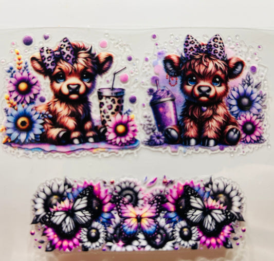 Purple Highland Cow