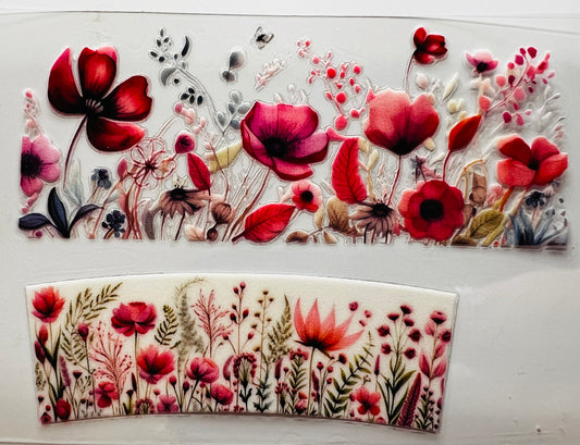 Red wildflower mini