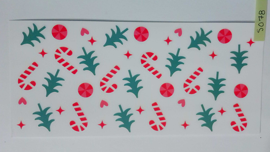 XMAS033 candy canes and trees