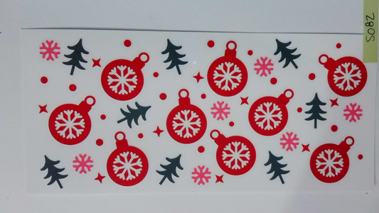 XMAS037 ornaments, trees, and snowflakes
