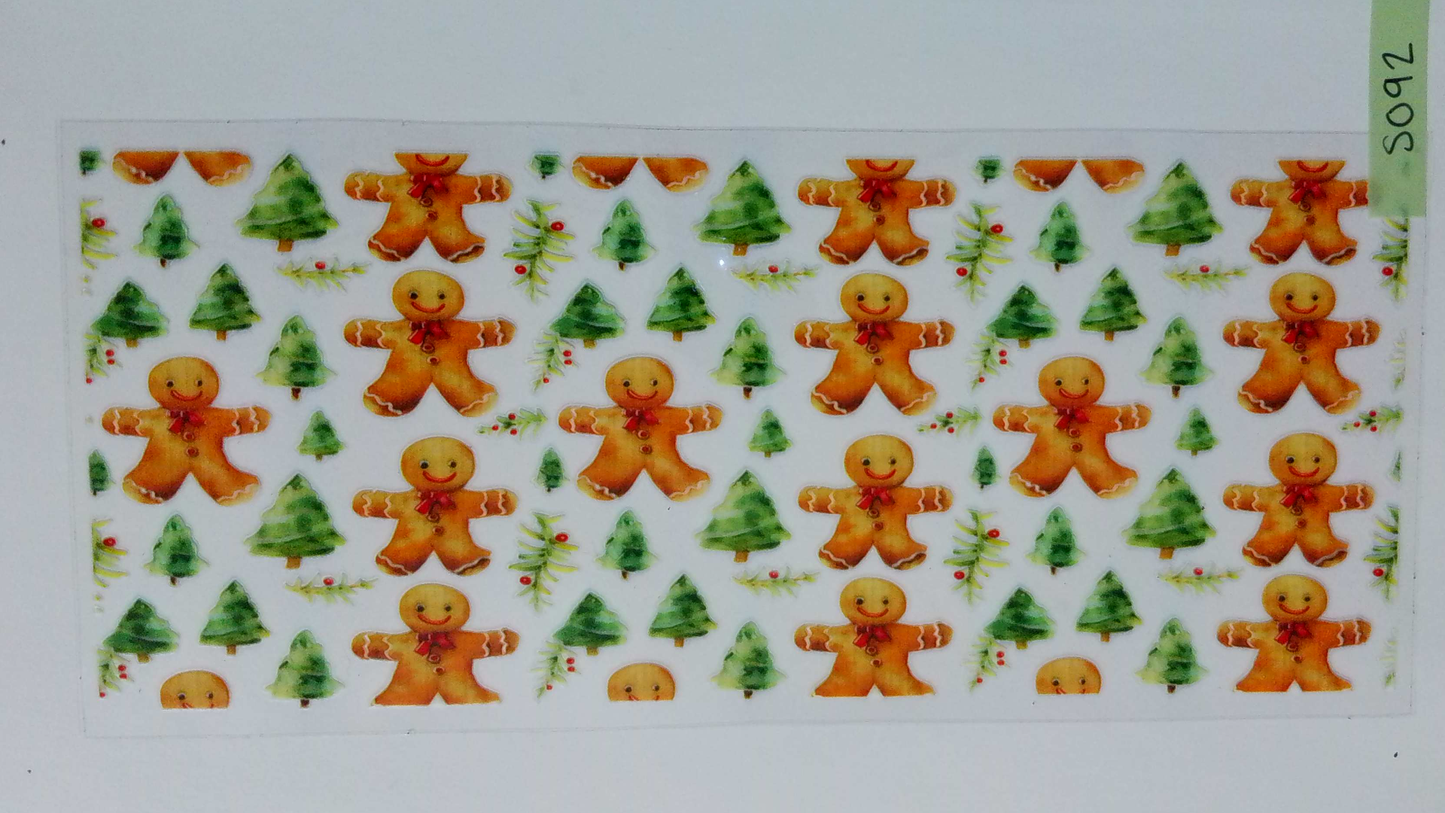 XMAS047 Gingerbread Man and trees