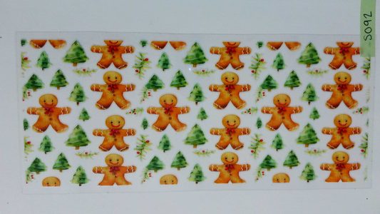 XMAS047 Gingerbread Man and trees