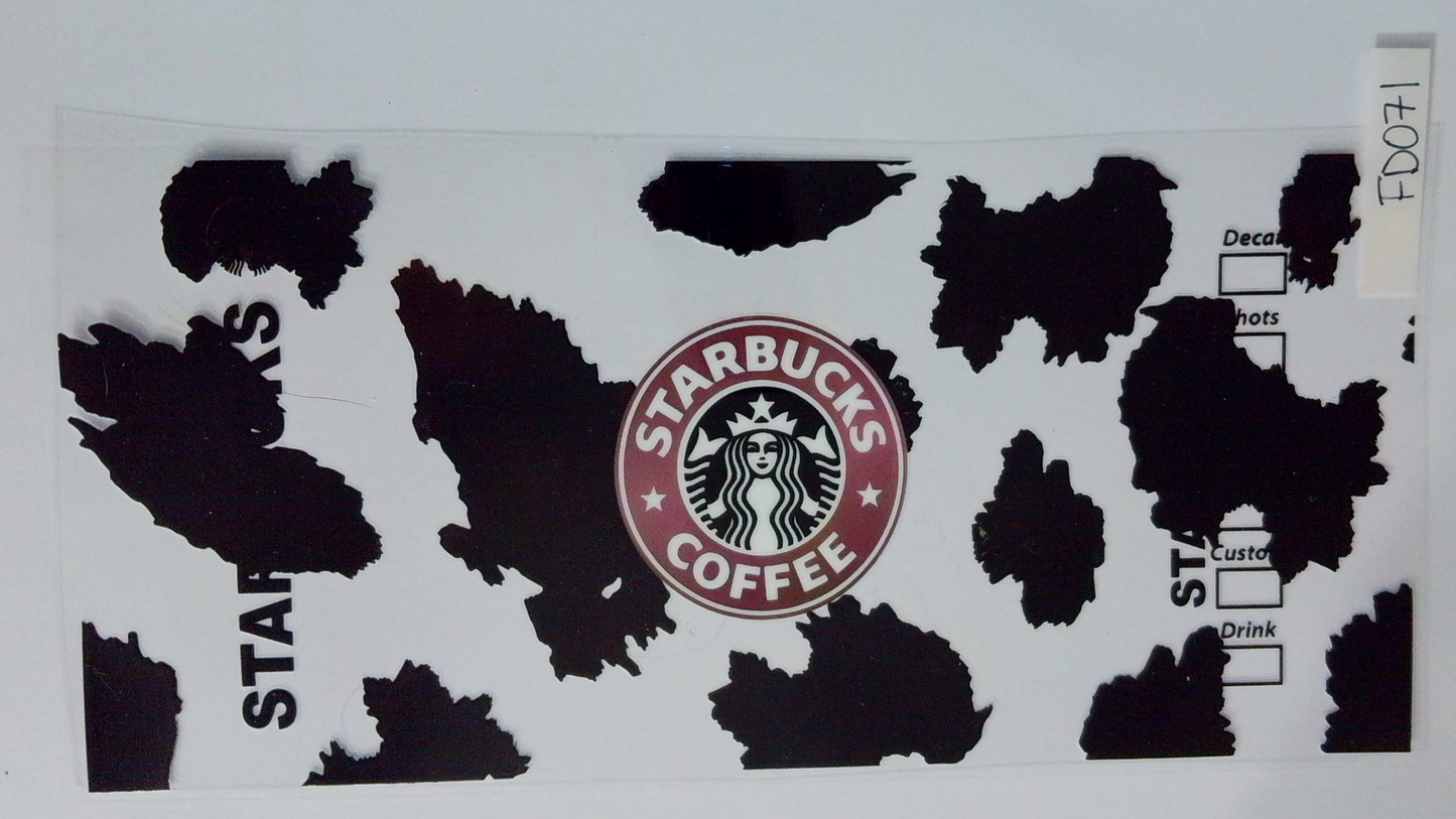 FD071 Cow Print Starbucks