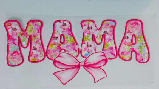 F  Pink Floral Embordered MAMA