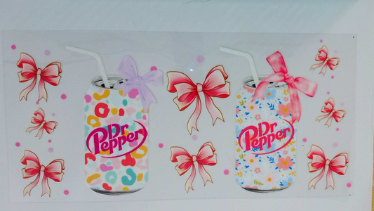 FD Dr Pepper splash with bows