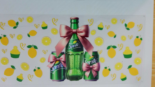 FD Sprite can and bottle with lemons