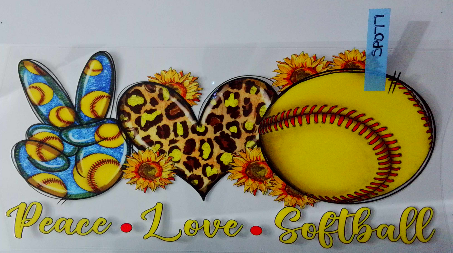 SP077 Peace Love Softball
