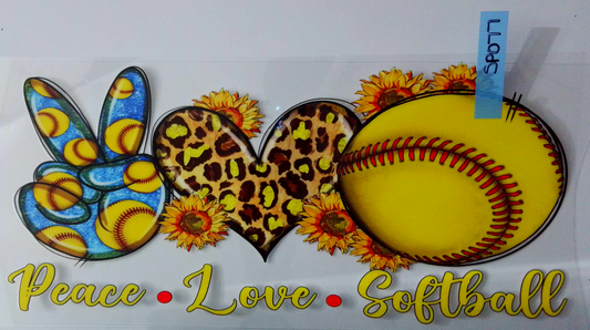 SP077 Peace Love Softball