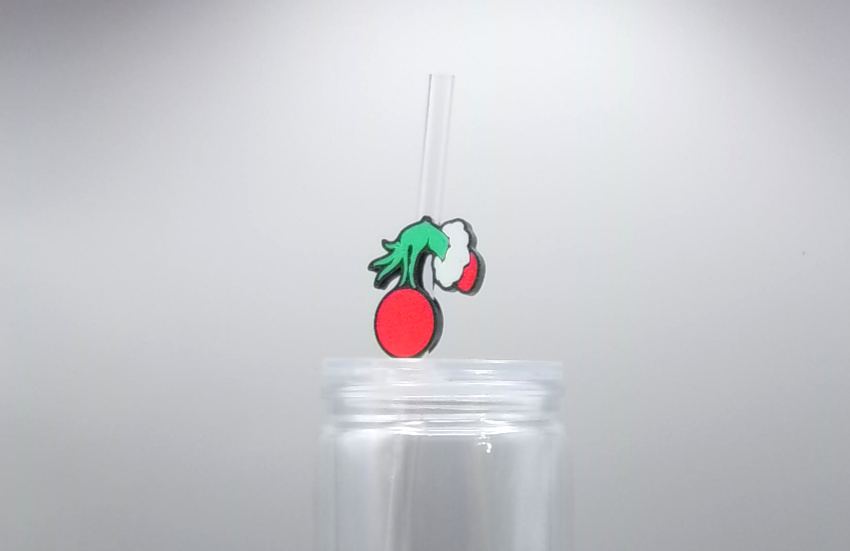 Grinch Hand straw topper