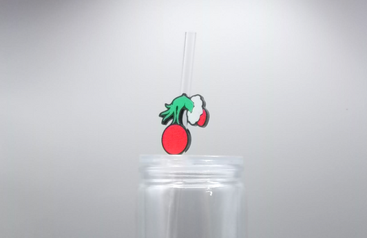 Grinch Hand straw topper