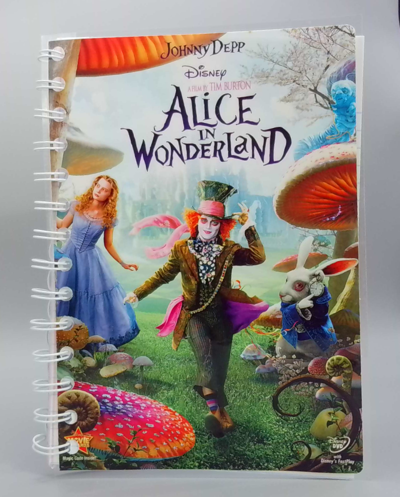 Alice in Wonderland DVD notebook