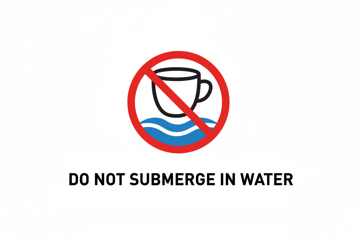 do not put cup in water